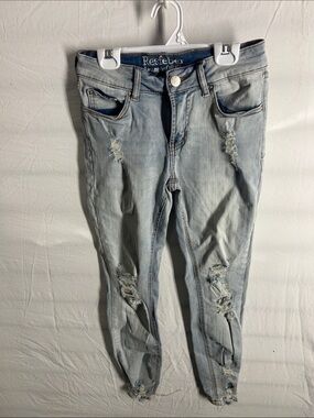 Resfeber Light Blue Distressed Skinny Jeans for Women